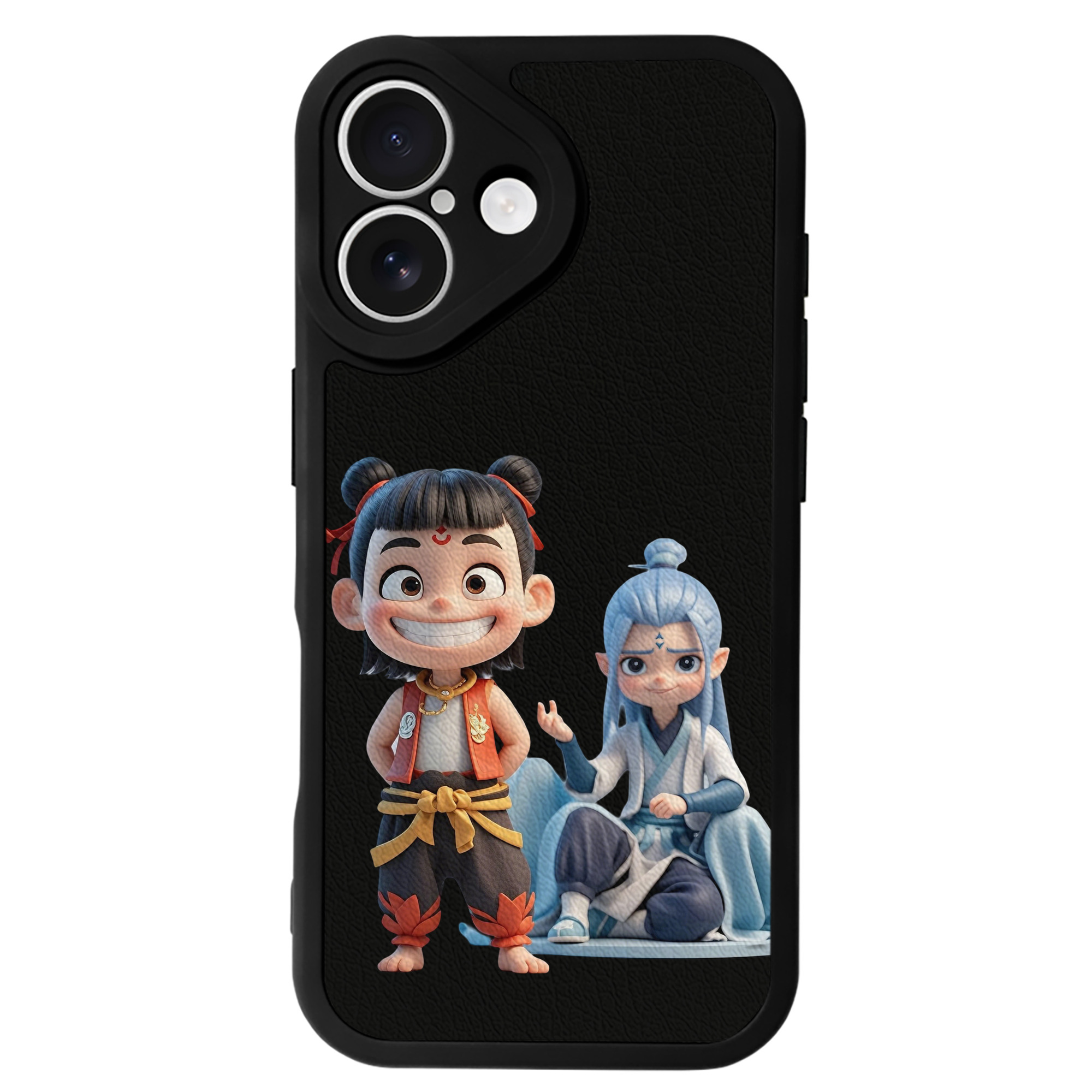 （画像用） Ne Zha 2 ナタ 魔童の大暴れ 【iPhone 16シリーズ対応】シリコンスマホケース（レザー調） 材質：シリコン